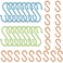 Maydahui 32 Pieces S Shape Plastic Hook Set of 16 Big Size 16 Small Size in Pink Green Blue for Storage Room Kitchen Bathroom