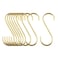 Mewuthede Penwlled Brass S Hooks SShaped Hook 10 Pcs Heavy Duty S Hooks for Hanging Kitchen Pots and Pans Office Bathroom Closet Outdoor Widely Used