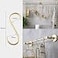 Mewuthede Penwlled Brass S Hooks SShaped Hook 10 Pcs Heavy Duty S Hooks for Hanging Kitchen Pots and Pans Office Bathroom Closet Outdoor Widely Used