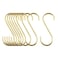 Mewuthede Penwlled Brass S Hooks SShaped Hook 10 Pcs Heavy Duty S Hooks for Hanging Kitchen Pots and Pans Office Bathroom Closet Outdoor Widely Used