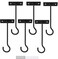 QTJUST 6Pack 6inch Wall Hook for Hanging Plant Bracket Metal Plant Hook Black