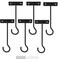 QTJUST 6Pack 6inch Wall Hook for Hanging Plant Bracket Metal Plant Hook Black