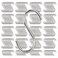 RHBLME 100 Pack S Hooks 28 Inch Small Heavy Duty Stainless Steel S Hooks for Hanging Jeans Cooking Utensils Potted Plants etc