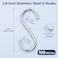 RHBLME 100 Pack S Hooks 28 Inch Small Heavy Duty Stainless Steel S Hooks for Hanging Jeans Cooking Utensils Potted Plants etc