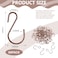 Sratte 60 Pcs S Hooks for Hanging 18 Inch Heavy Duty S Hooks Bulk Curtain Hanging Connectors Mini S Shaped Hangers Ornament for Plants Pots Pans Mugs DIY Jewelry Brown