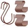Sratte 60 Pcs S Hooks for Hanging 18 Inch Heavy Duty S Hooks Bulk Curtain Hanging Connectors Mini S Shaped Hangers Ornament for Plants Pots Pans Mugs DIY Jewelry Brown