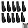 Sutfmwe 10 Pcs Leather Wall Hooks Leather Curtain Rod Holder PU Leather Straps for Hanging Bracket DIY Home Storage Hook Scarf Towel Holder Boat Paddle Holder Wall Boho Pole Wrap Hangers Black 10