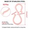 uxcell 16 Pack S Shaped Hooks Plastic Hanger for Kitchen Bathroom Closet Holder Pots and Pans Cups Utensils Coats Towels Hanging Pink