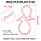 uxcell 16 Pack S Shaped Hooks Plastic Hanger for Kitchen Bathroom Closet Holder Pots and Pans Cups Utensils Coats Towels Hanging Pink
