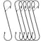 ANIASOM 6Pcs S Hooks Hanging 12 inch Heavy Duty Large S Hooks with Safety Buckle Long S Hook for Hanging Plant Utility Hooks Long Heavy Duty Hanging Hooks for Kitchen Bathroom Garden Indoor Outdoor
