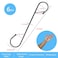 ANIASOM 6Pcs S Hooks Hanging 12 inch Heavy Duty Large S Hooks with Safety Buckle Long S Hook for Hanging Plant Utility Hooks Long Heavy Duty Hanging Hooks for Kitchen Bathroom Garden Indoor Outdoor