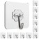 SZNKB Adhesive Hooks Heavy Duty 12 Pack Sticky Hooks Transparent Removable Adhesive Hooks for Hanging Wall Hooks Can be Used for Kitchen Bathroom Shower Outdoor Home Improvement Waterproof and Rustpro