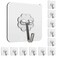 SZNKB Adhesive Hooks Heavy Duty 12 Pack Sticky Hooks Transparent Removable Adhesive Hooks for Hanging Wall Hooks Can be Used for Kitchen Bathroom Shower Outdoor Home Improvement Waterproof and Rustpro