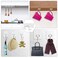 Anffeary 30 Packs Large Adhesive Wall Hooks Heavy Duty Hold 44lbMax Wall Hooks for Hanging Transparent Waterproof Rustproof Sticky Hooks for Kitchen Bathroom Home Office