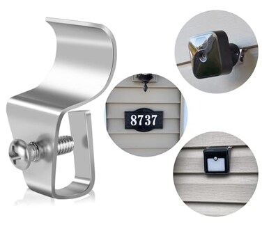 Antimbee 30Pack Vinyl Siding Hanger NoHole Outdoor Camera Mount Weatherproof 304 Stainless Steel Hooks for Blink Arlo Ring