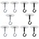Aufuga No Hole No Drilling Adhesive Ceiling Hooks for Hanging Plants Lights Wind Chimes Lantern Sticky J Hooks Eye Hook for Hanging Indoor Outdoor WhireBlack