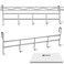 CroBlissful 2 Pcs 5 Hook Attachment for Wire Shelving 15 x 12 x 4 Inch Hanging Hooks Rack Wire Chrome Plated Steel Shelf Accessories Metal Hook Bars for Storage Display Organizer Chrome