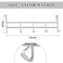 CroBlissful 2 Pcs 5 Hook Attachment for Wire Shelving 15 x 12 x 4 Inch Hanging Hooks Rack Wire Chrome Plated Steel Shelf Accessories Metal Hook Bars for Storage Display Organizer Chrome