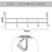 CroBlissful 2 Pcs 5 Hook Attachment for Wire Shelving 15 x 12 x 4 Inch Hanging Hooks Rack Wire Chrome Plated Steel Shelf Accessories Metal Hook Bars for Storage Display Organizer Chrome