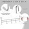 CroBlissful 2 Pcs 5 Hook Attachment for Wire Shelving 15 x 12 x 4 Inch Hanging Hooks Rack Wire Chrome Plated Steel Shelf Accessories Metal Hook Bars for Storage Display Organizer Chrome