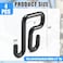 CroBlissful 4 Pcs Lineman Bucket Hooks 3 Inches Truck Blanket Hooks for Aerial Bucket Lip Tool Holders for All Seasons Lineman Accessories Black 35lbs Working Load Limit