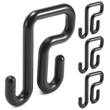 CroBlissful 4 Pcs Lineman Bucket Hooks 3 Inches Truck Blanket Hooks for Aerial Bucket Lip Tool Holders for All Seasons Lineman Accessories Black 35lbs Working Load Limit