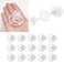 Daily Treasures 15pcs 45mm Screw in Suction CupsStrong Suction Cups with Knurled NutsSmall Suction Pads with Support ShellReusable SuckerClear Suction Cups for Glass Mirror Camping Caravan Decor