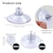 Daily Treasures 15pcs 45mm Screw in Suction CupsStrong Suction Cups with NutsSmall Suction Pads with EarReusable SuckerClear Suction Cups for Glass Mirror Camping Caravan Decor