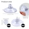 Daily Treasures 15pcs 45mm Screw in Suction CupsStrong Suction Cups with NutsSmall Suction Pads with EarReusable SuckerClear Suction Cups for Glass Mirror Camping Caravan Decor
