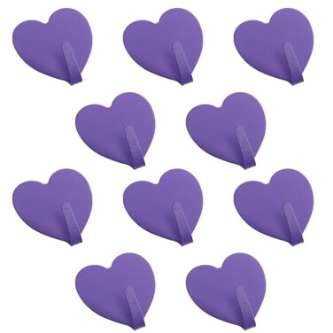 DOITOOL HeartShaped SelfAdhesive Hooks 10 Pcs No Trace Wall Hooks for Organizing Keys Towels Bags in Bedroom Kitchen Bathroom 177X157X059 Inches