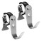 DOVORSY Tube Rod HooksStainless Steel Adjustable J Hooks for 071126 in 1832mm Inner Dia Adjustable RodBathroom Wardrobe Pipe HangerSmall U Hooks 2 Pack