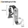 DOVORSY Tube Rod HooksStainless Steel Adjustable J Hooks for 08315 in 2138mm Inner Dia Adjustable RodBathroom Wardrobe Pipe HangerLarge U Hooks 2 Pack