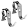 DOVORSY Tube Rod HooksStainless Steel Adjustable J Hooks for 08315 in 2138mm Inner Dia Adjustable RodBathroom Wardrobe Pipe HangerLarge U Hooks 2 Pack