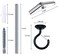 Evsteluo 2 Sets Large Swag Ceiling Hooks Heavy Duty Swag Hook with Hardware for Hanging Plants Wind Chimes Light Fixtures Bed Netting etc Ceiling Installation Cavity Wall Fixing 2 Sets Black