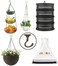 Evsteluo 4 Sets Large Swag Ceiling HeavyDuty Hooks with Complete Hardware Kit Ideal for Hanging Plants Ceiling Drywall Installation Antique Brass