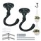 Evsteluo HeavyDuty Ceiling Hooks 2530 lbs Capacity with Hardware Kit for Wood Cement Drywall Installation 2 Sets Black