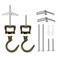 Evsteluo Large Swag Ceiling Hooks for Hanging Plants Heavy Duty Swivel Hook with Hardware Ceiling Installation Cavity Wall Fixing 2 Sets Antique Brass