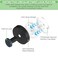 Fasbeu Black Waterproof Suction Cup Hooks 2Pack Heavy Duty Stainless Steel No Drill Shower Hooks for Hanging Towels Robes Loofahs Holder Holds Strong on Tile Glass Mirror Wall Bathroom Door