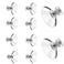 GDQLCNXB Suction Cup Glass Suction Pads 10 Pcs Adhesive Suction Cups Bulk with M4 Screws Nut Plastic Sucker Pad 40 mm Clear PVC Sucker Pad