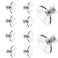 GDQLCNXB Suction Cup Glass Suction Pads 10 Pcs Adhesive Suction Cups Bulk with M4 Screws Nut Plastic Sucker Pad 40 mm Clear PVC Sucker Pad