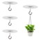 GHASYXL No Drilling Ceiling Hooks Adhesive Ceiling Plant Hooks Sticky Eye Hooks for Hanging Bird Feeders Indoor Outdoor Decoration Hooks4 Circular