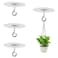 GHASYXL No Drilling Ceiling Hooks Adhesive Ceiling Plant Hooks Sticky Eye Hooks for Hanging Bird Feeders Indoor Outdoor Decoration Hooks4 Circular