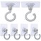 GORGECRAFT 6Pcs 360Rotating Self Adhesive Ceiling Hooks Wall Sticky Hook Plastic Gainsboro Utility Rotatable Heavy Duty Swivel Hook Hangers for Kitchen Bathroom Home and Office Hanging Key Coat Towel