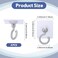 GORGECRAFT 6Pcs 360Rotating Self Adhesive Ceiling Hooks Wall Sticky Hook Plastic Gainsboro Utility Rotatable Heavy Duty Swivel Hook Hangers for Kitchen Bathroom Home and Office Hanging Key Coat Towel