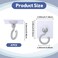 GORGECRAFT 6Pcs 360Rotating Self Adhesive Ceiling Hooks Wall Sticky Hook Plastic Gainsboro Utility Rotatable Heavy Duty Swivel Hook Hangers for Kitchen Bathroom Home and Office Hanging Key Coat Towel
