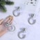GORGECRAFT 6Pcs 360Rotating Self Adhesive Ceiling Hooks Wall Sticky Hook Plastic Gainsboro Utility Rotatable Heavy Duty Swivel Hook Hangers for Kitchen Bathroom Home and Office Hanging Key Coat Towel