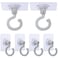 GORGECRAFT 6Pcs 360Rotating Self Adhesive Ceiling Hooks Wall Sticky Hook Plastic Gainsboro Utility Rotatable Heavy Duty Swivel Hook Hangers for Kitchen Bathroom Home and Office Hanging Key Coat Towel
