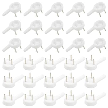 Hocansen 100 PCS Picture Hanging Hooks Plastic Invisible Nail Hangers Concrete Wall Hooks Hardwall Picture Hangers Picture Hook for Photo Frame Decorations XKSL25x15x5mm