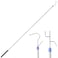 ISIVOVE Clothes Hook Pole Clothes Hanger Reaching Hook for Hanging Clothes Light and Plants Extendable from 29 to 74 Made of Stainless Steel Tube with Sponge Handle with Two Hooks
