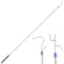 ISIVOVE Clothes Hook Pole Clothes Hanger Reaching Hook for Hanging Clothes Light and Plants Extendable from 29 to 74 Made of Stainless Steel Tube with Sponge Handle with Two Hooks